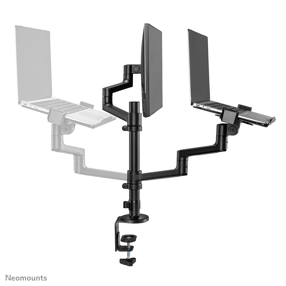 Neomounts DS20-425BL2 Monitorarm mit Laptop-Halterung 17-27" - platzsparend